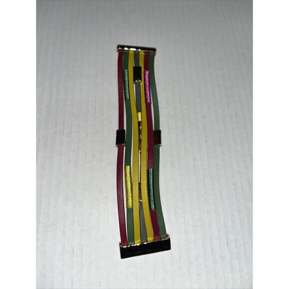 Chico's Leather Multi Color Magnetic Bracelet NWOT - Picture 4 of 4